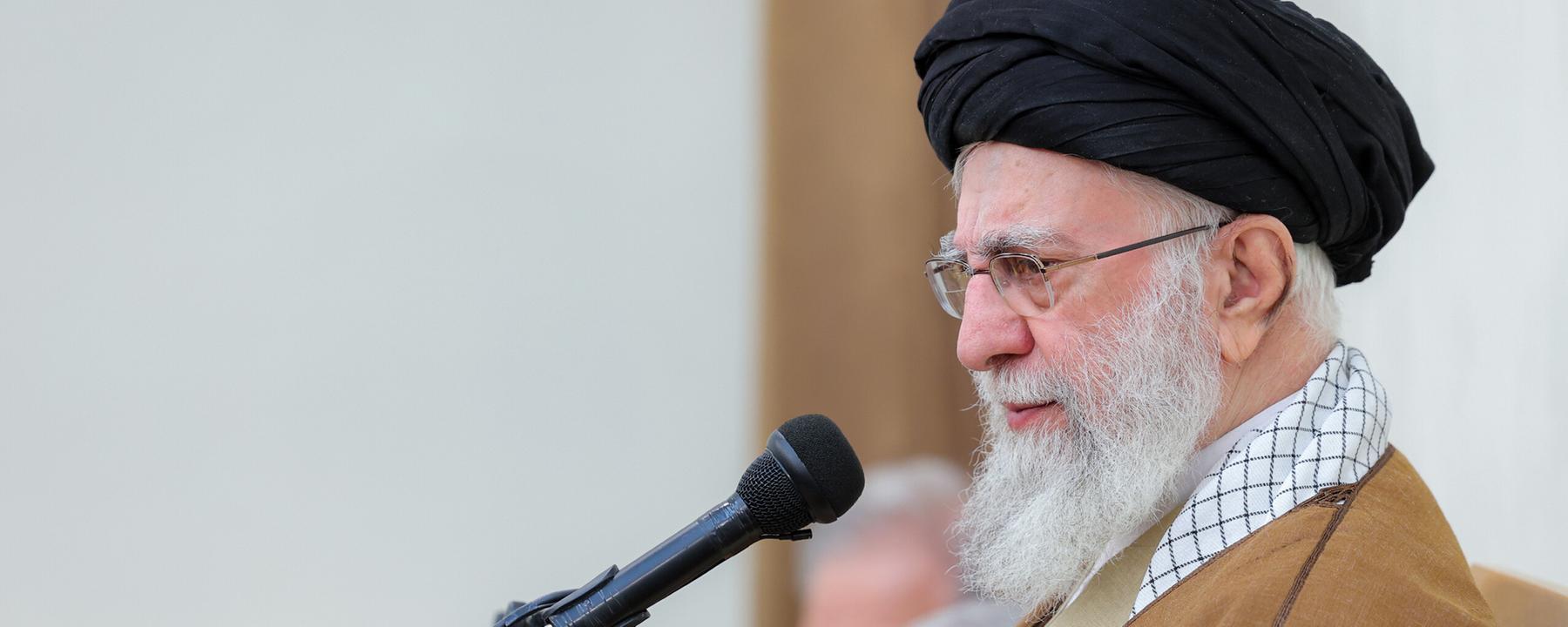 April 13, 2025, Tehran, Iran: Iranian Supreme Leader Ayatollah ALI KHAMENEI meets with the Islamic Republic of Iran's Armed Forces commanders.