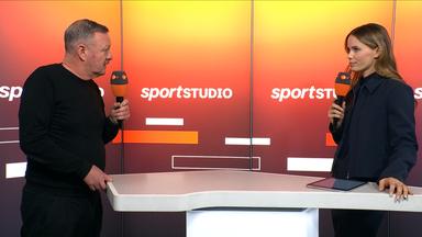 Gladbachs Geschäftsführer Roland Virkus im Ministudio des aktuellen Sportstudios.
