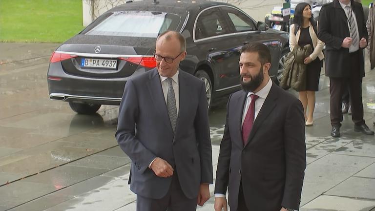 Friedrich Merz und Ahmed al-Scharaa