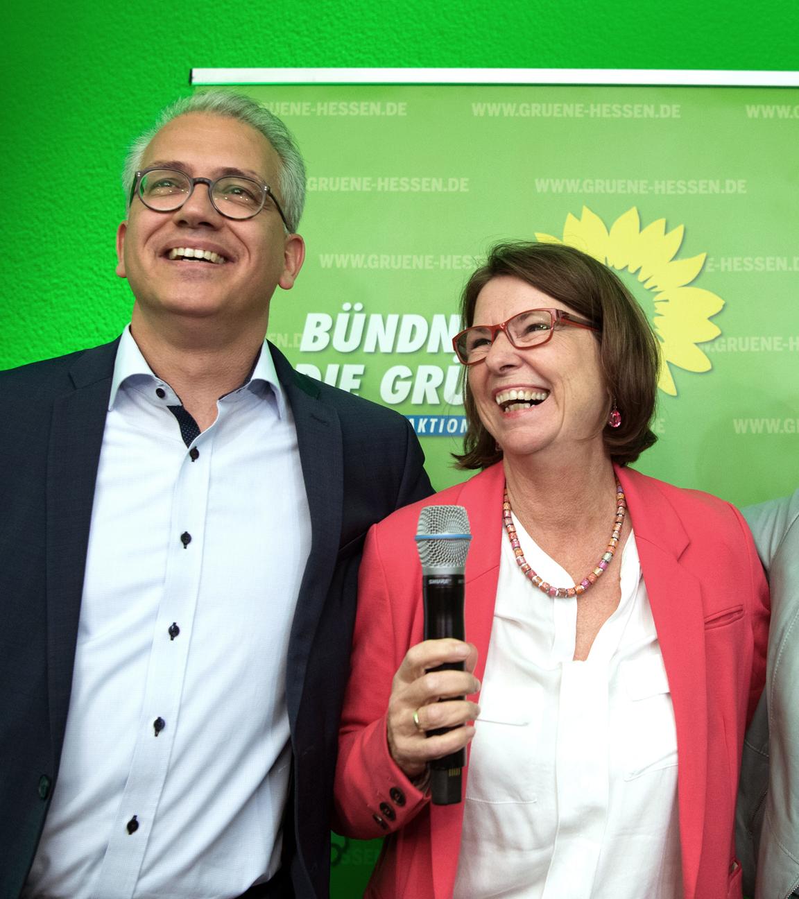 Tarek Al-Wazir, Priska Hinz und Annalena Bärbock (Bündnis 90 / Grüne)