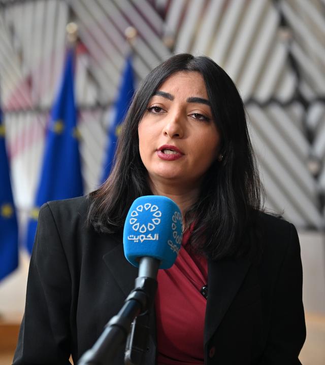 Reem Alabali Radovan (SPD), Bundesministerin für Wirtschaftliche Zusammenarbeit und Entwicklung, im Gebäude des Europäischer Rats