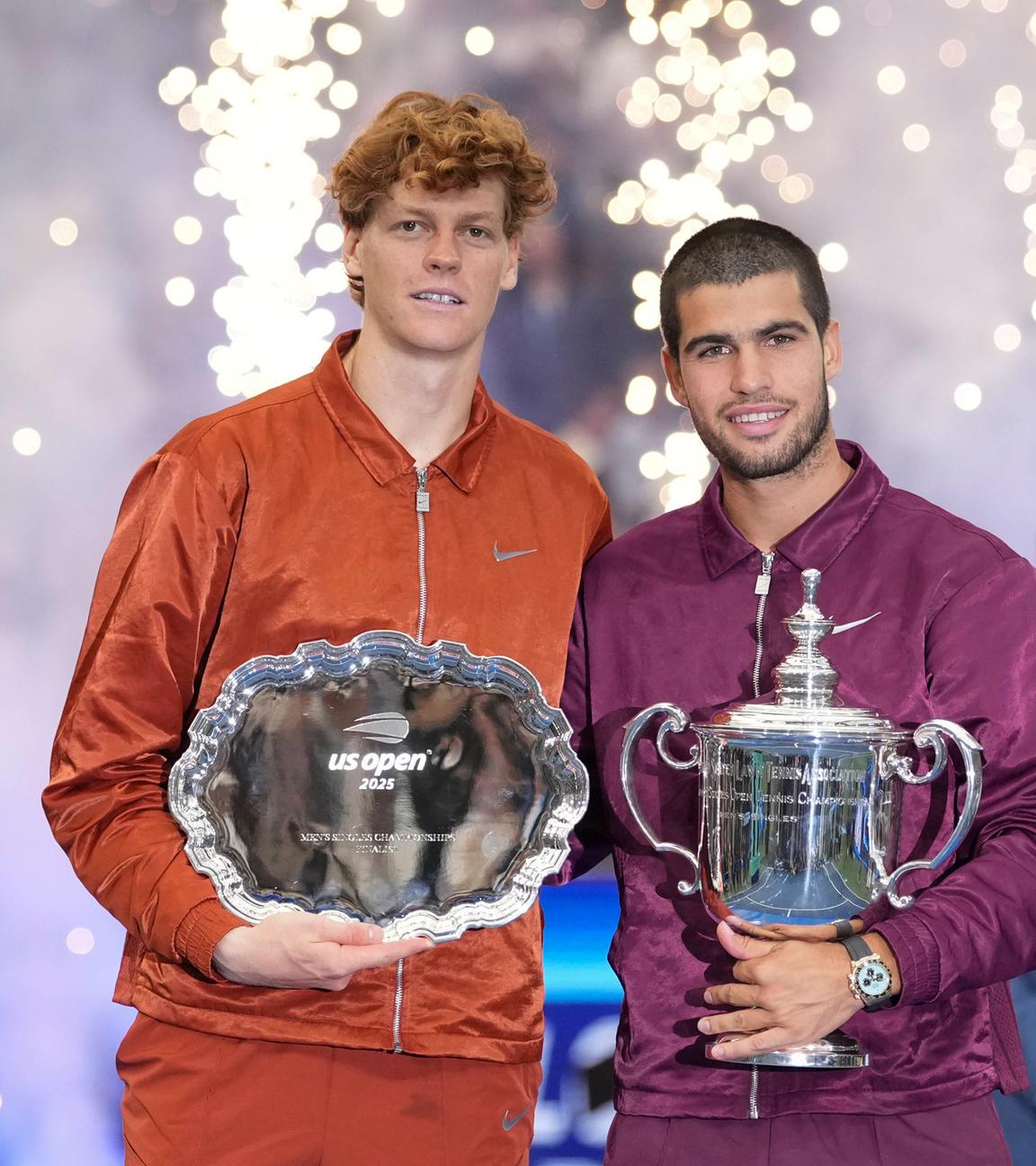 US Open 2025: Finalist Jannik Sinner und Titelgewinner Carlos Alcaraz