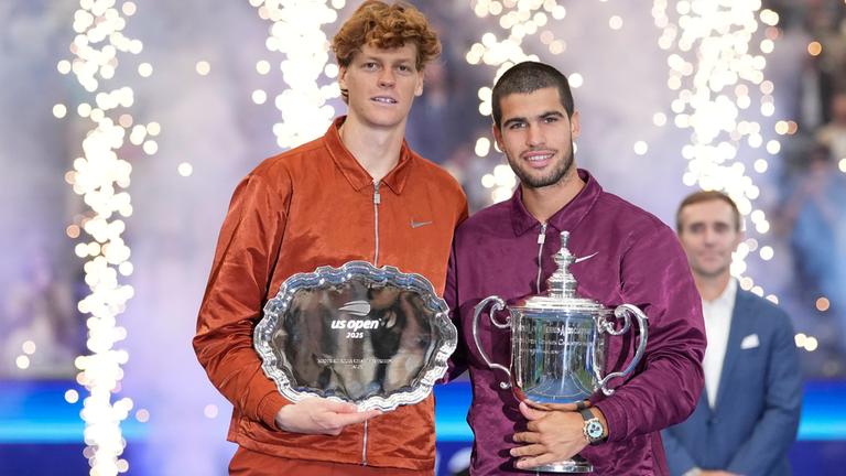 US Open 2025: Finalist Jannik Sinner und Titelgewinner Carlos Alcaraz