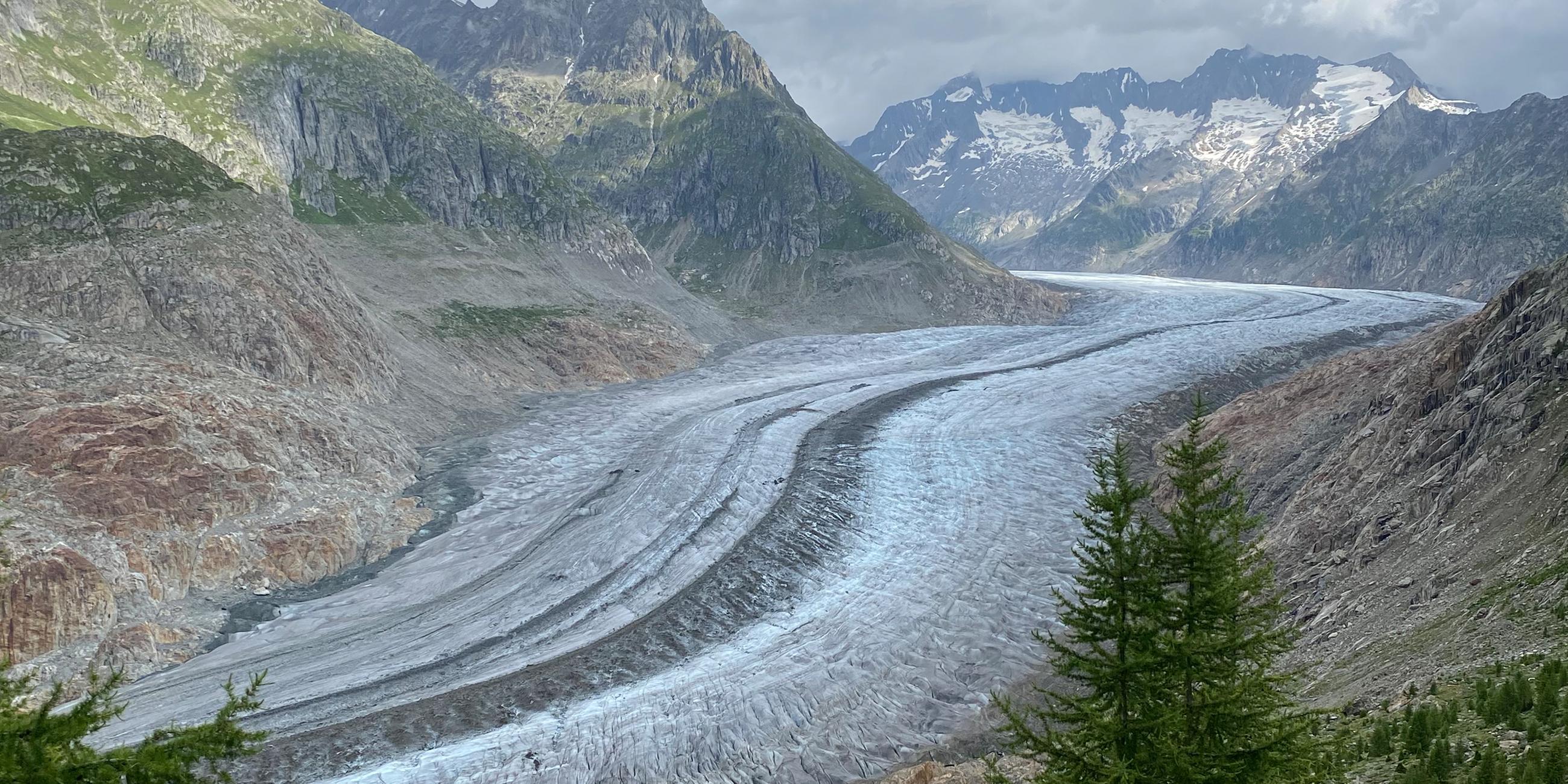 Aletschgletscher in den Alpen