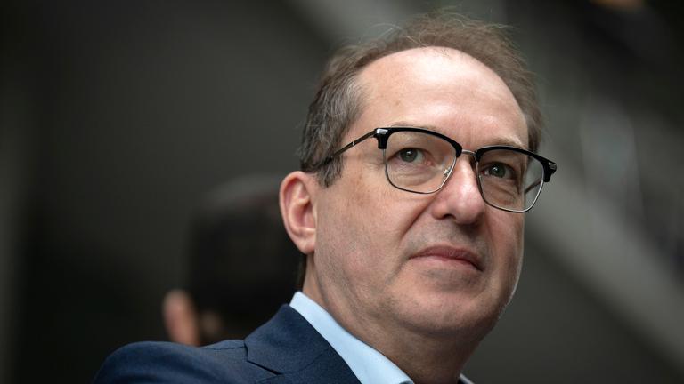 Alexander Dobrindt bei der Pressekonferenz zur Vorstellung des Koalitionsvertrages am 09.04.2025 in Berlin