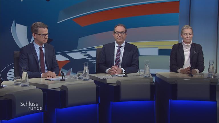 Alexander Dobrindt in der ZDF-Wahlsendung Schlussrunde
