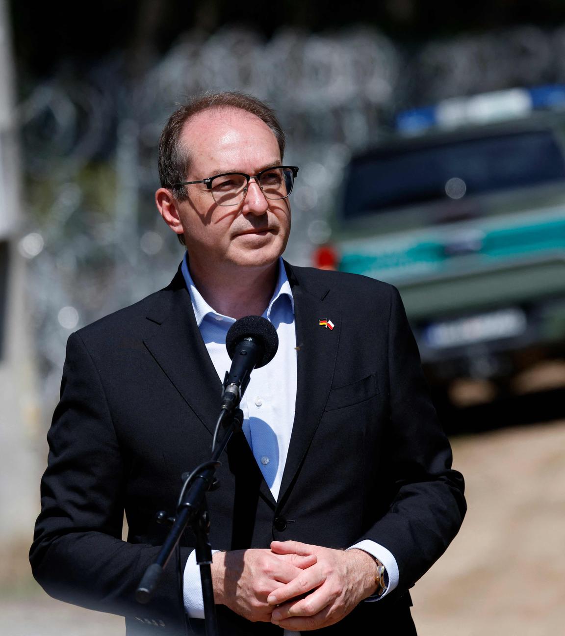 Alexander Dobrindt zu Besuch in Polen an der EU-Außengrenze in Belarus