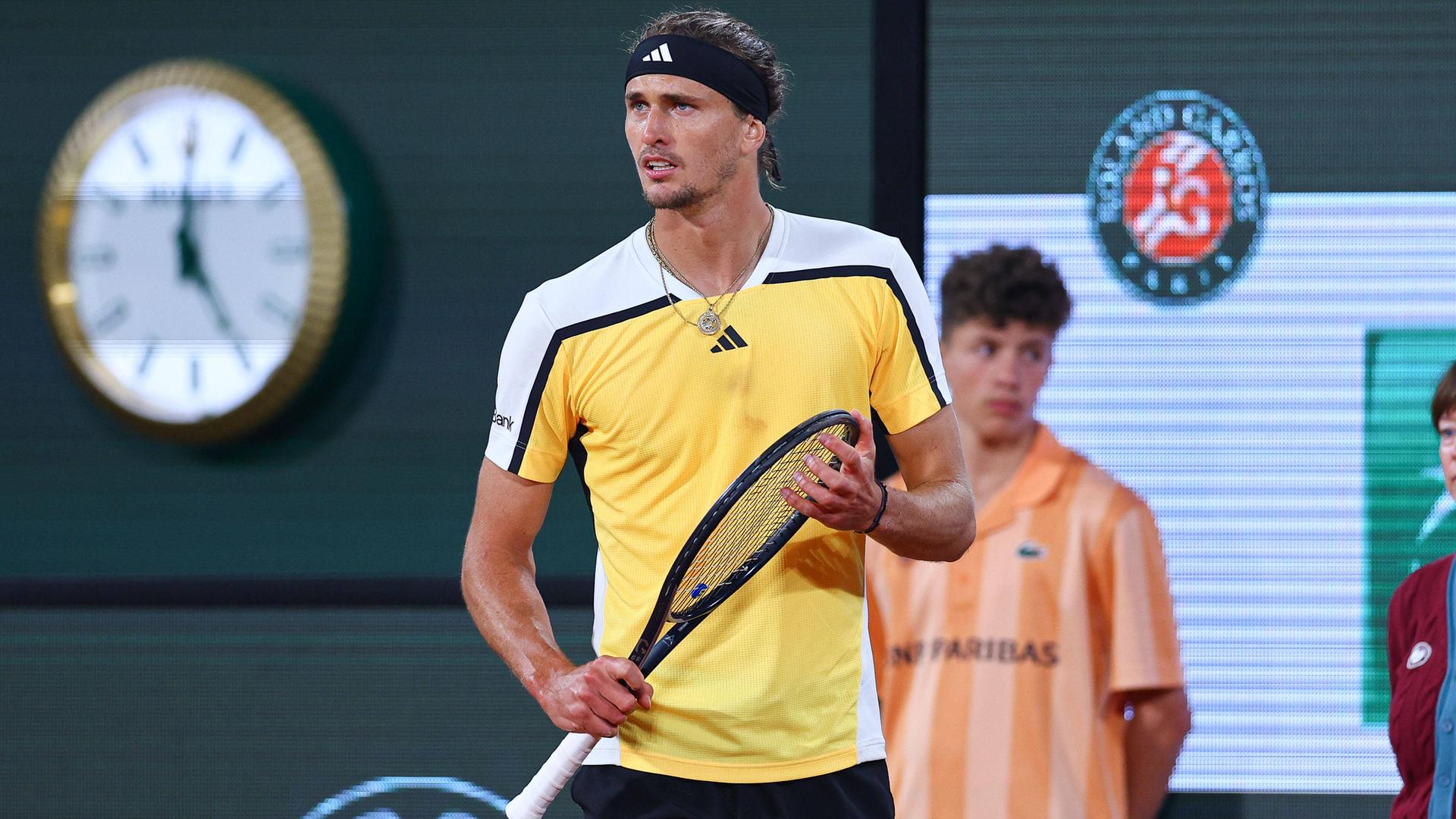 Alexander Zverev bei den French Open am 1.6.2024.