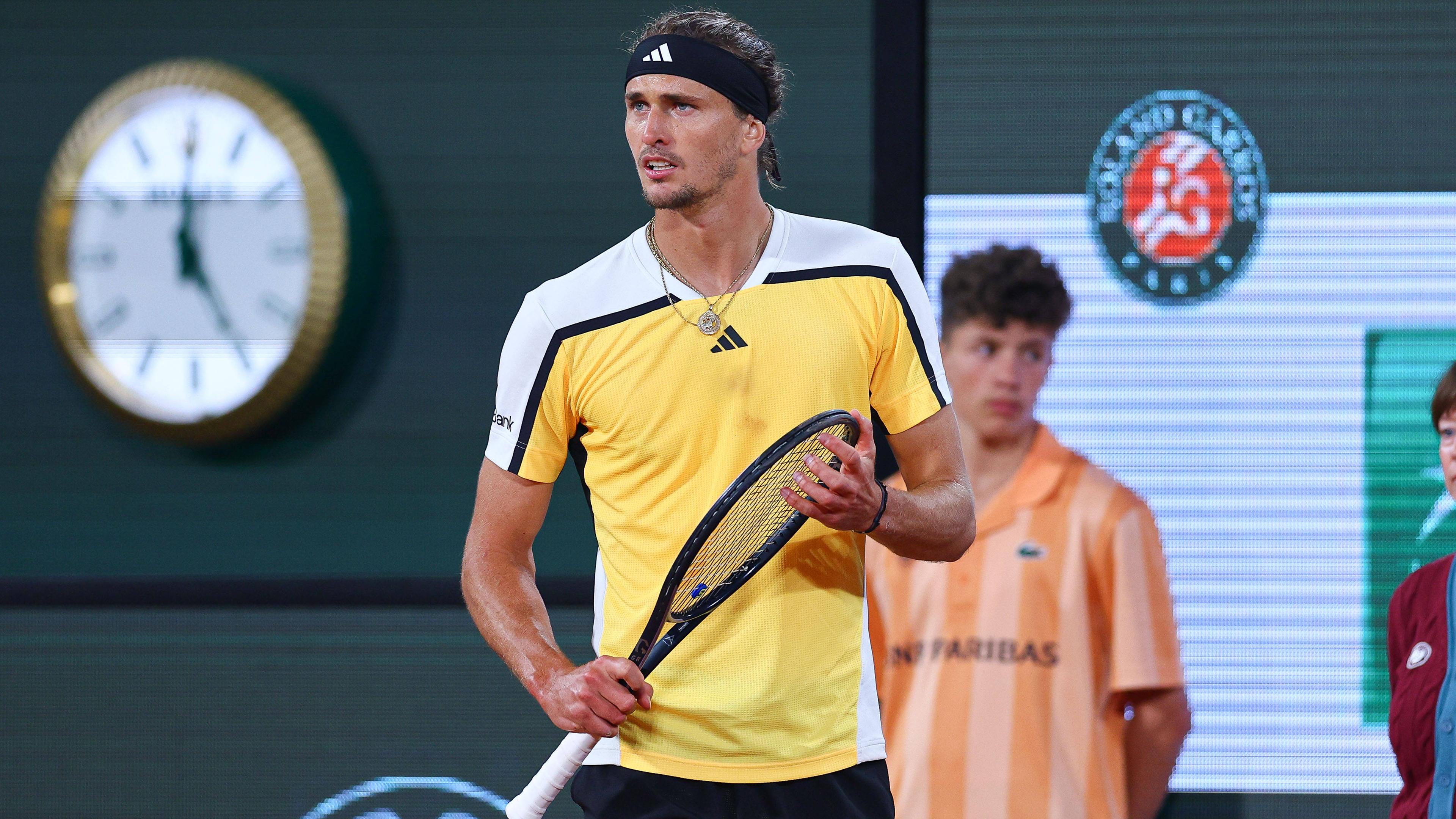 Alexander Zverev bei den French Open am 1.6.2024.