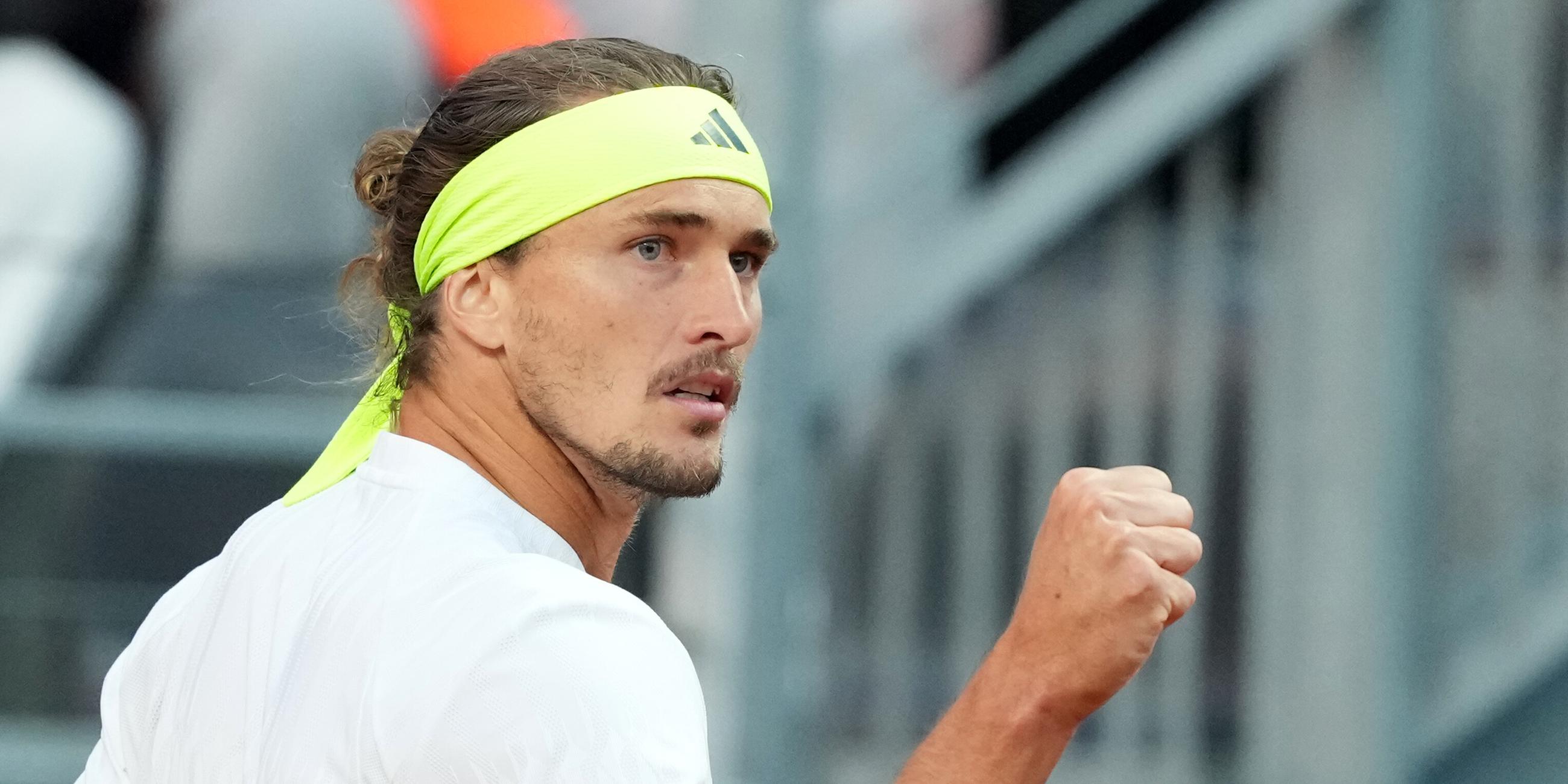Alexander Zverev mit Jubelfaust beim ATP-Masters in Rom