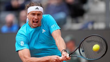 Alexander Zverev in der 3. Runde gegen Alexander Blockx am 10.05.2026 in Rom. 