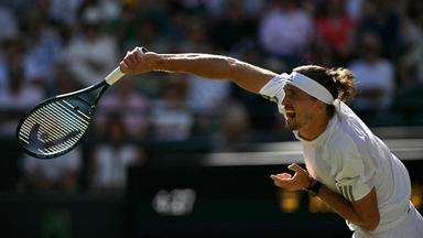 Alexander Zverev gegen Marcos Giron am 04.07.2026 in Wimbledon.