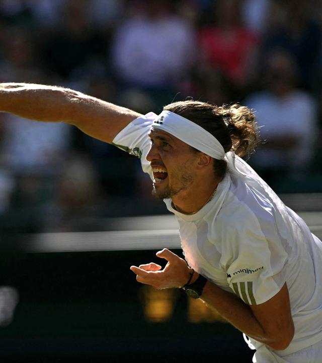 Alexander Zverev gegen Marcos Giron am 04.07.2026 in Wimbledon.