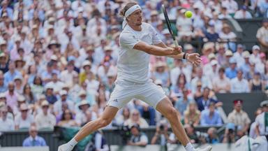 Tennisspieler Alexander Zverev während des Halbfinalspiels bei den Wimbledon-Tennismeisterschaften, am 10.07.2026 in London.