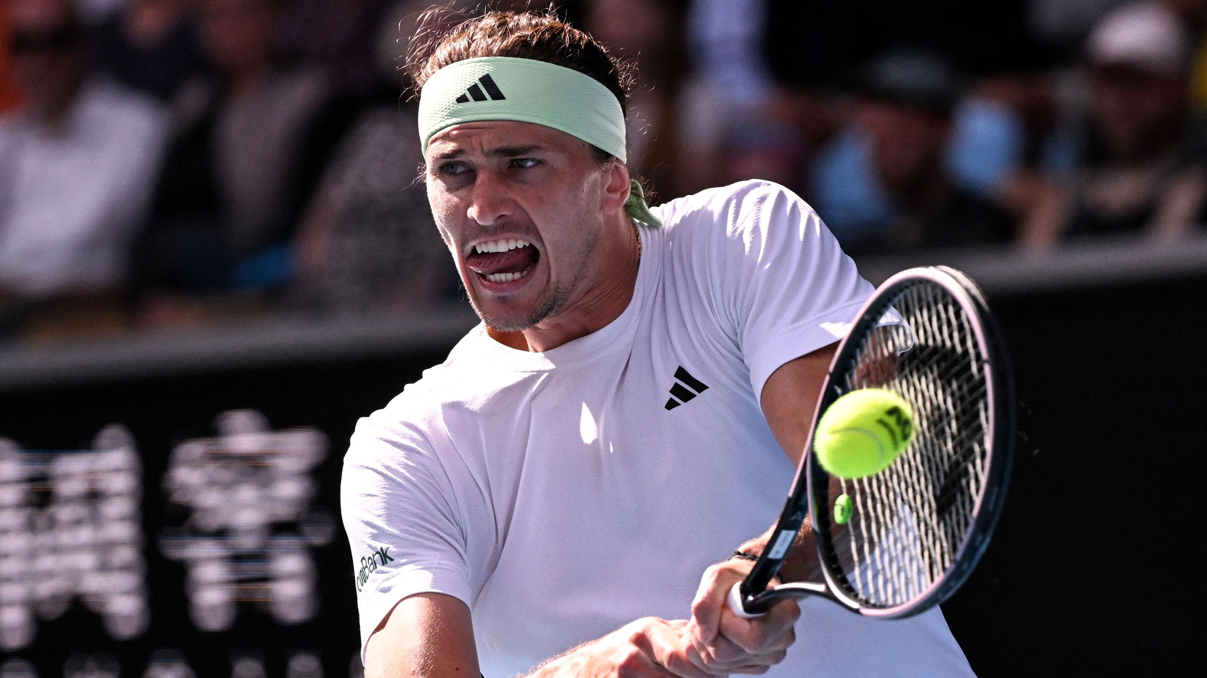 Alexander Zverev, aufgenommen am 22.01.2024 in Melbourne (Australien)