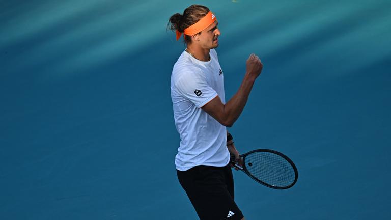 Alexander Zverev nach dem Sieg gegen Marin Cilic in Miami