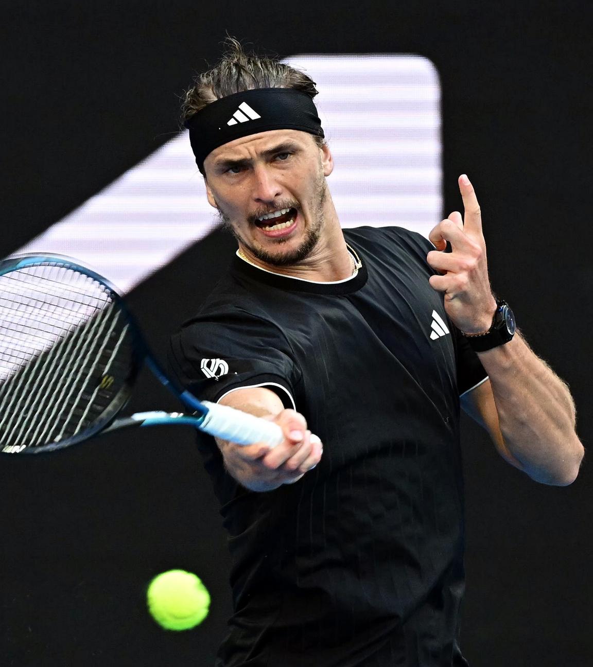 Alexander Zverev (Deutschland) ist in Aktion. 