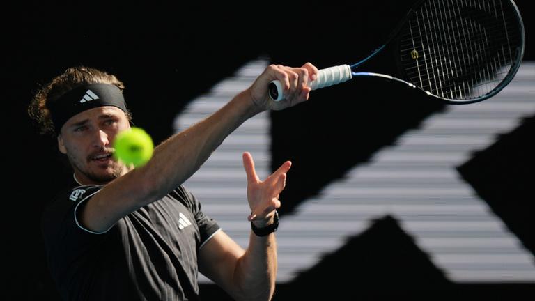 Alexander Zverev (Deutschland) ist in Aktion.