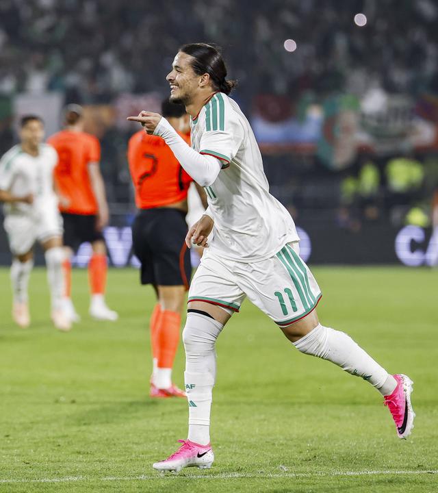 Anis Hadj Moussa bejubelt sein Tor zum 1:0 gegen die Niederlande