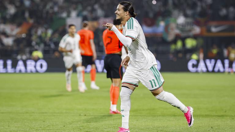 Anis Hadj Moussa bejubelt sein Tor zum 1:0 gegen die Niederlande