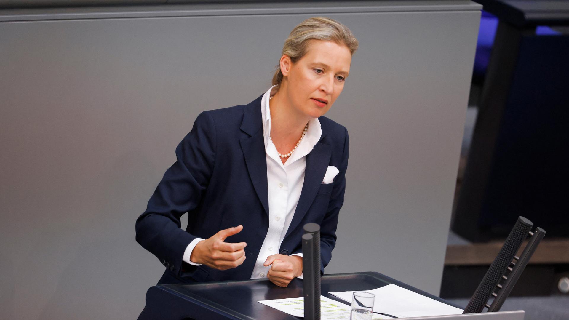 Alice Weidel spricht im Bundestag