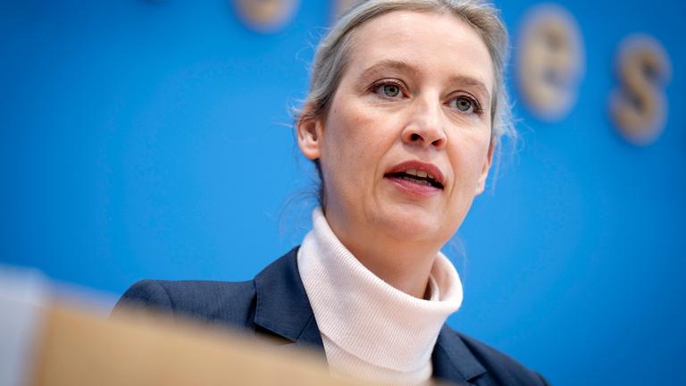 Alice Weidel bei der Bundespressekonferenz AfD - Zu den Bundestagswahlen im Haus der Bundespressekonferenz. Berlin, 24.02.2025