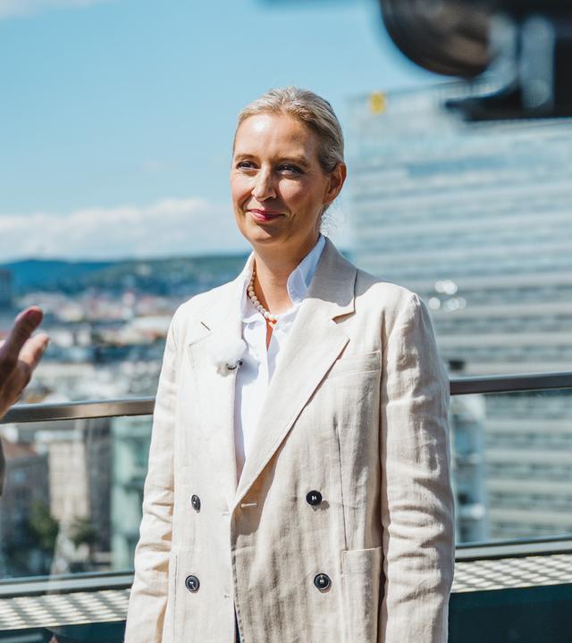 Alice Weidel im ZDF-Sommerinterview in Wien.
