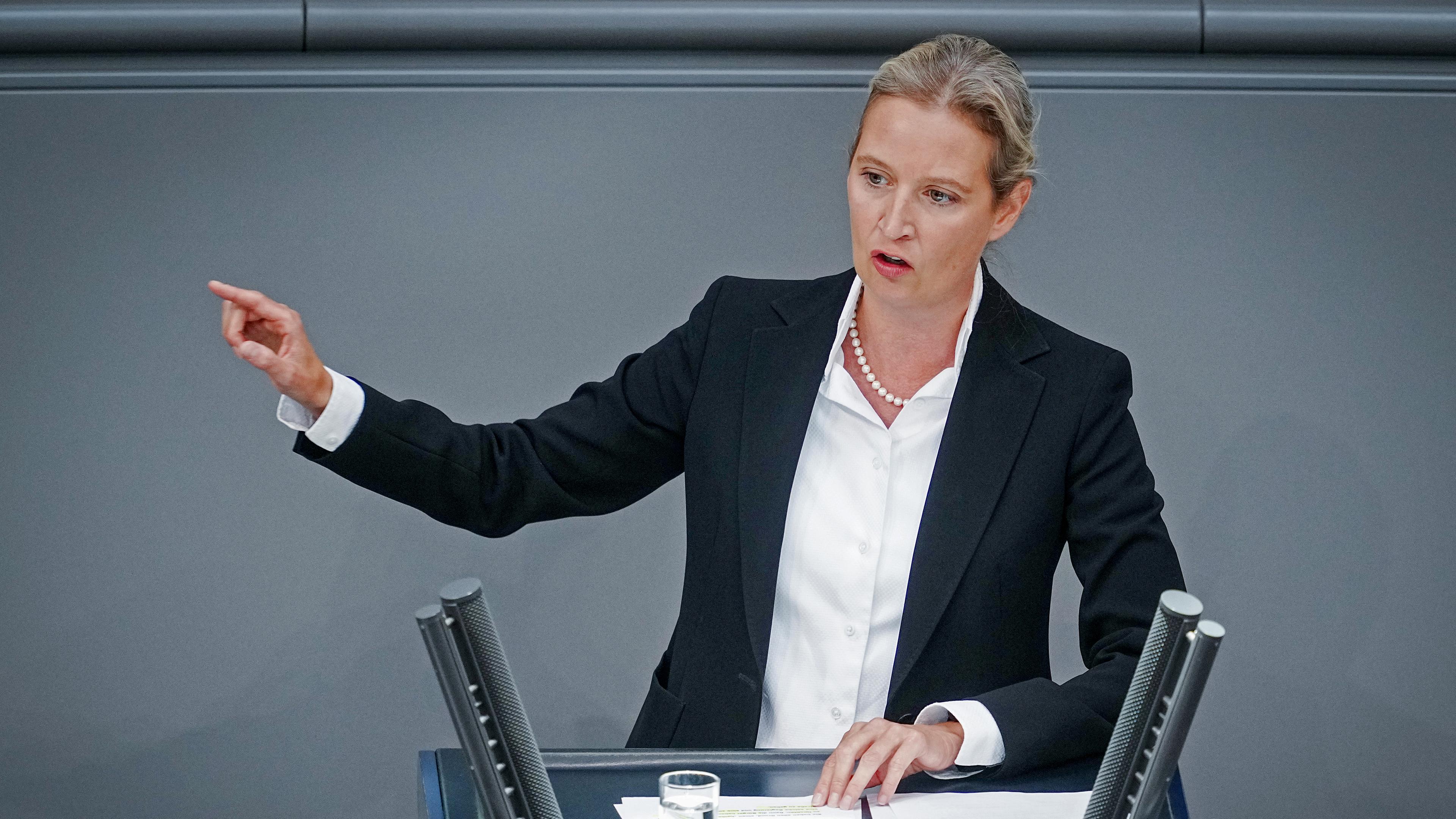 Alice Weidel (AfD) bei der Generaldebatte im Bundestag am 07.09.2022 in Berlin