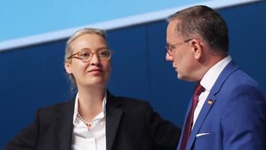 Alice Weidel und Tino Chrupalla am 29.06.2024 in Essen.