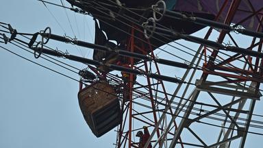 Ballon in Hochspannungsmast; 30.09.2018