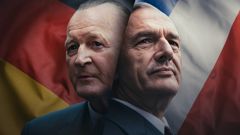 Charles de Gaulle (Jean-Yves Berteloot) und Konrad Adenauer (Burghart Klaußner) 
