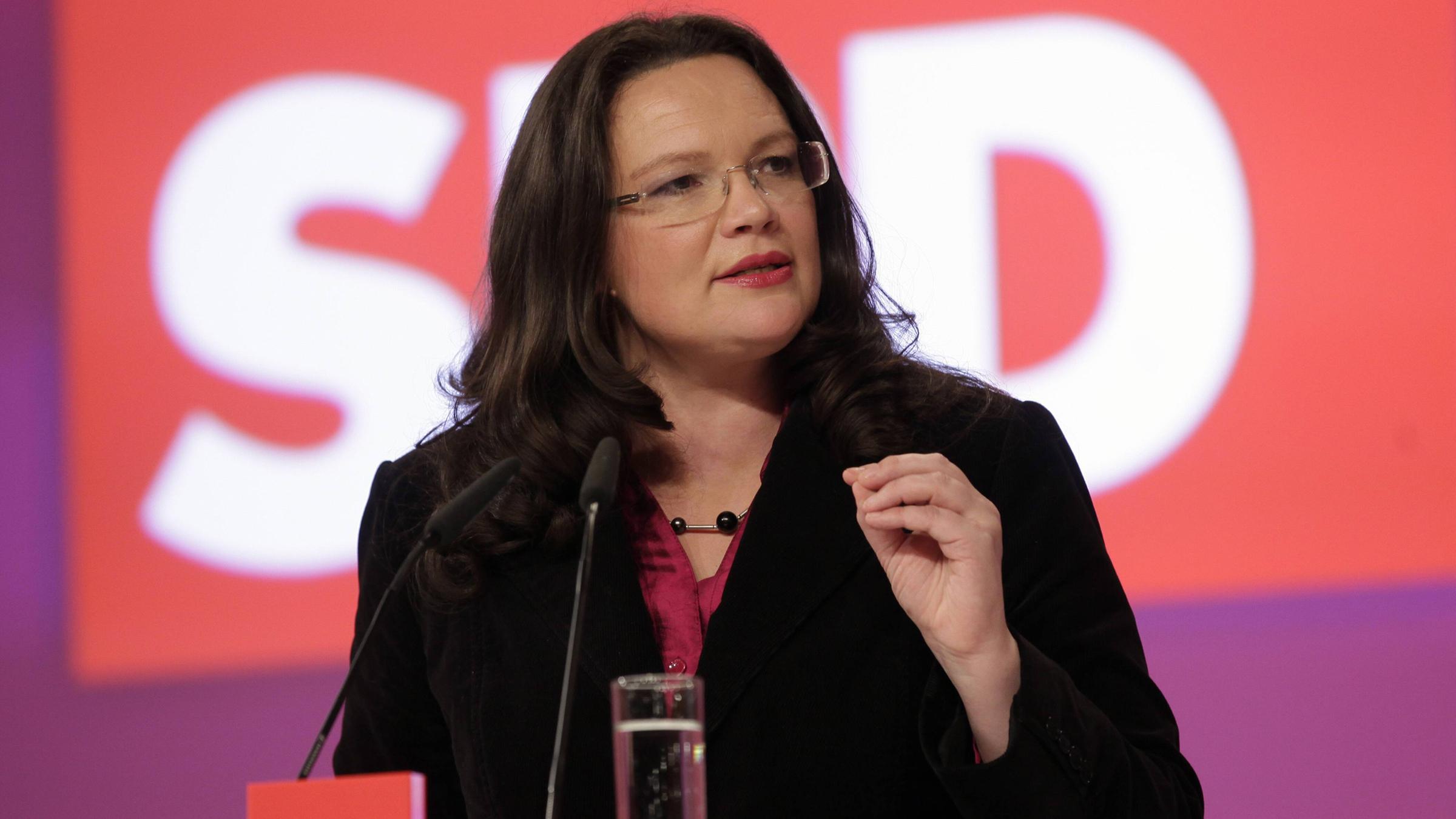 Archiv: Andrea Nahles am 06.12.2011 in Berlin