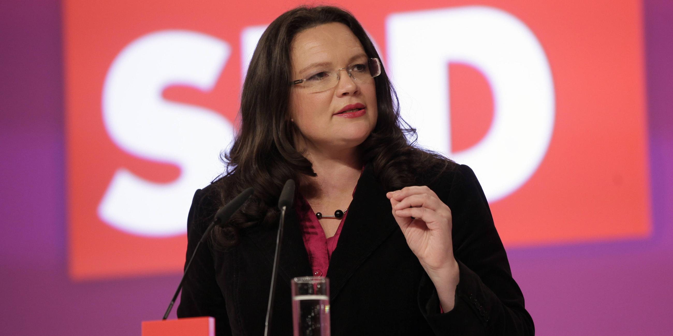 Archiv: Andrea Nahles am 06.12.2011 in Berlin