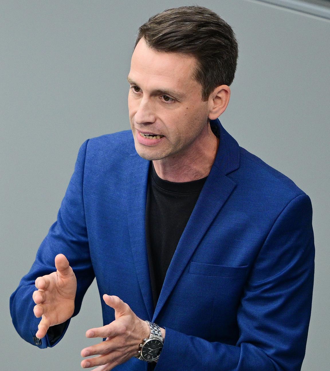 Andreas Audretsch (Bündnis 90/Die Grünen), Abgeordneter im Deutschen Bundestag, spricht während der 5. Sitzung des Deutschen Bundestags am 16.05.2025. 