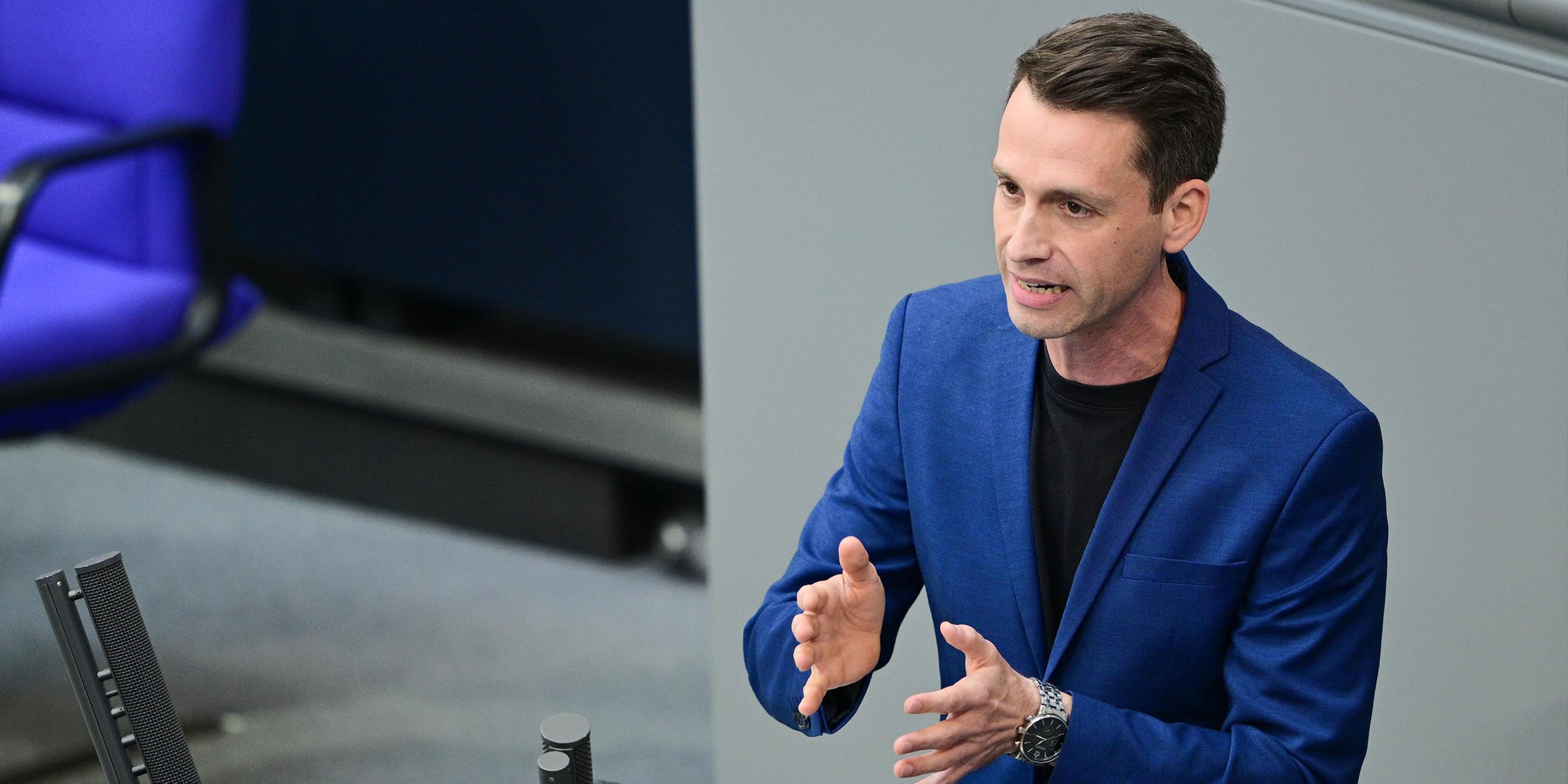 Andreas Audretsch (Bündnis 90/Die Grünen), Abgeordneter im Deutschen Bundestag, spricht während der 5. Sitzung des Deutschen Bundestags am 16.05.2025. 