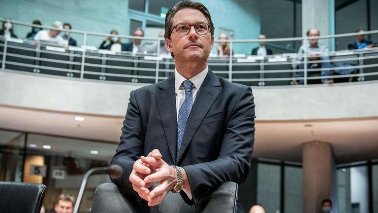 Andreas Scheuer beim Maut-Untersuchungsausschuss des Bundestags.