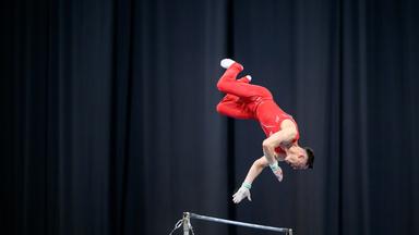 Andreas Toba am Reck bei den Finals 2026. 