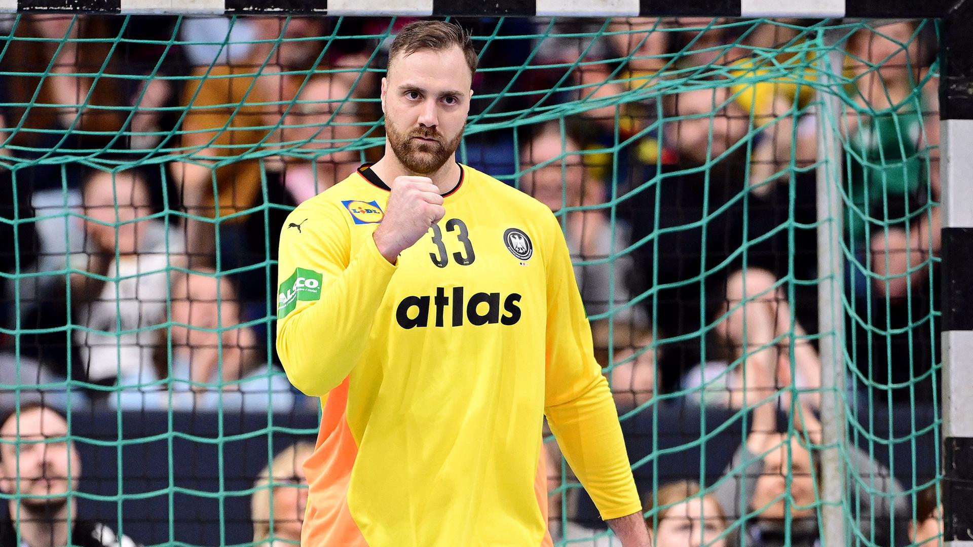 Deutschlands Handball-Nationaltorwart Andreas Wolff im Testspiel gegen Kroatien am 11. Januar 2026.