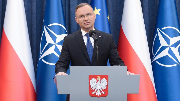 Andrzej Duda am 10.01.2024 in Warschau