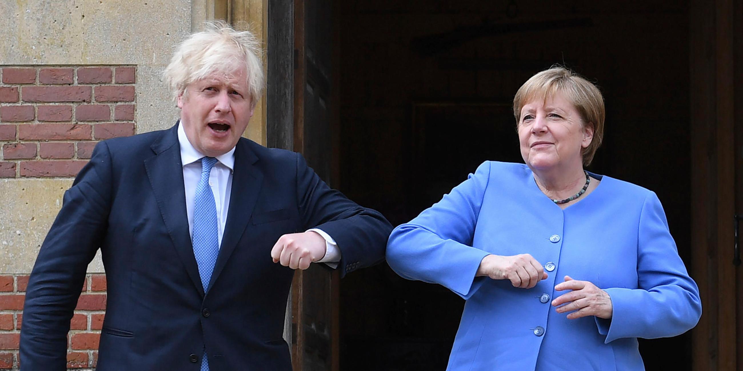 Angela Merkel besuch Preminister Boris Johnson
