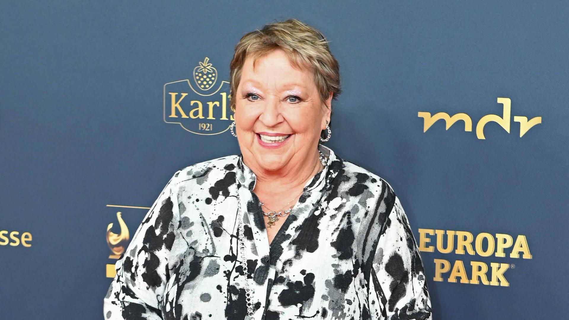 Die Sängerin und Schauspielerin Angelika Mann bei der Verleihung der Goldenen Henne am 13.10.2023 in Leipzig.