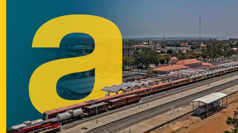 Bahnhof in Angola am Lobito-Korridor