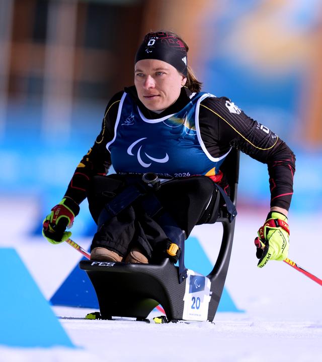 Anja Wicker (Deutschland) in Aktion. 