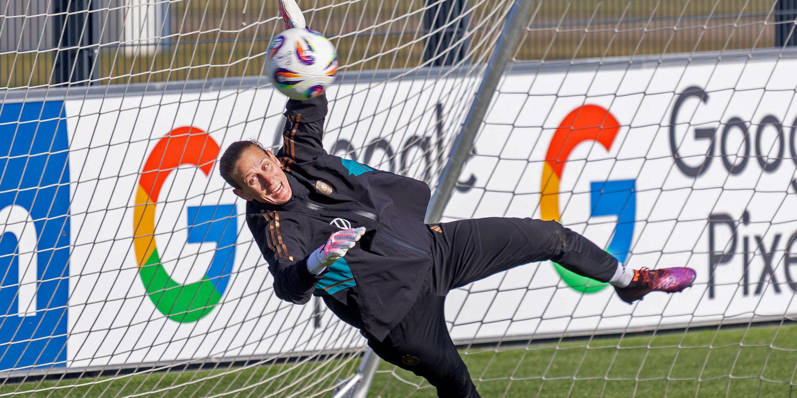 Ann-Katrin Berger im Training, aufgenommen am 18.02.2025