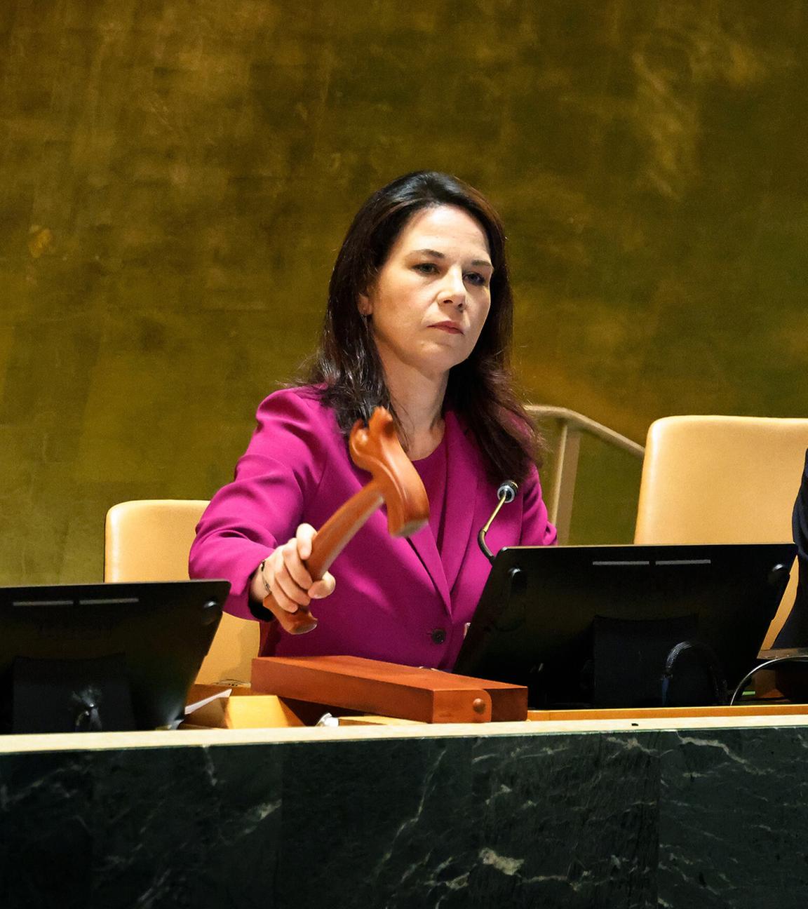 Annalena Baerbock während der 80. UN Generalversammlung am in New York am 23.09.2025.