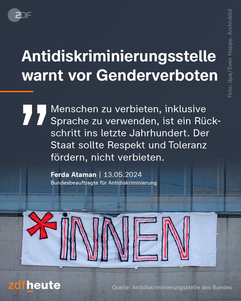 Antidiskriminierungsstelle warnt vor Genderverboten