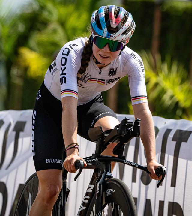 UCI-Straßen-WM 2025: Antonia Niedermaier im ITT-Training in Kigali.