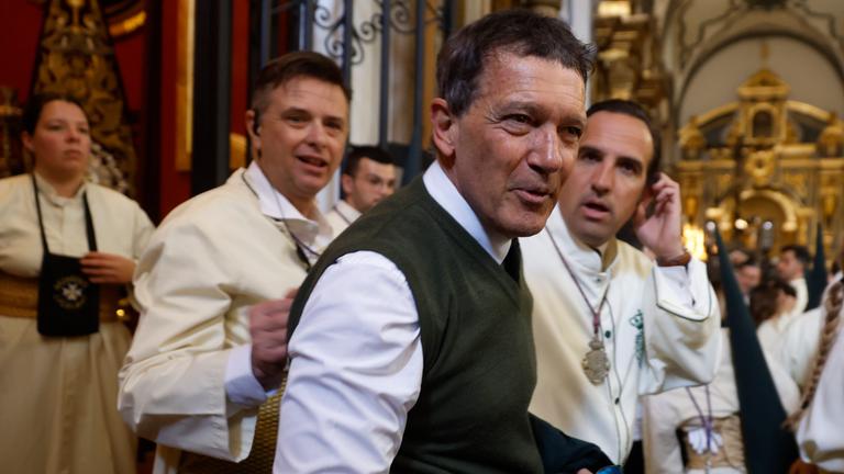 Antonio Banderas bei Palmsonntag-Prozession