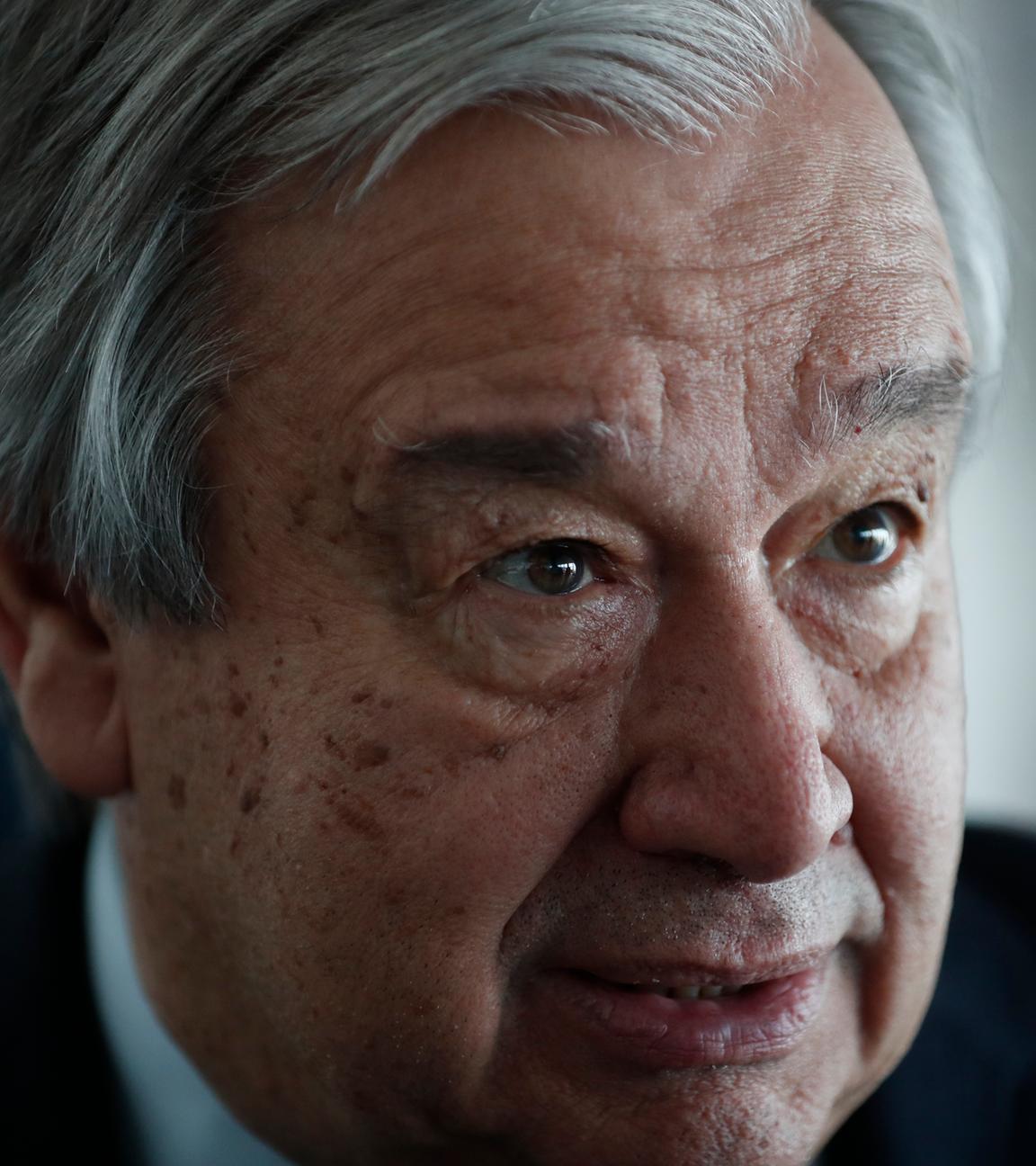 António Guterres, spricht während eines Interviews am 29.02.2024.