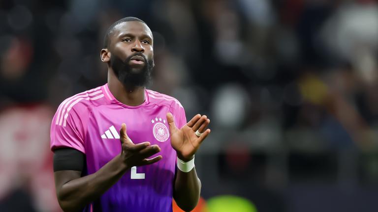 Der deutsche Fußballspieler Antonio Rüdiger nach dem Länderspie Deutschland-Niederlande im März 2024.